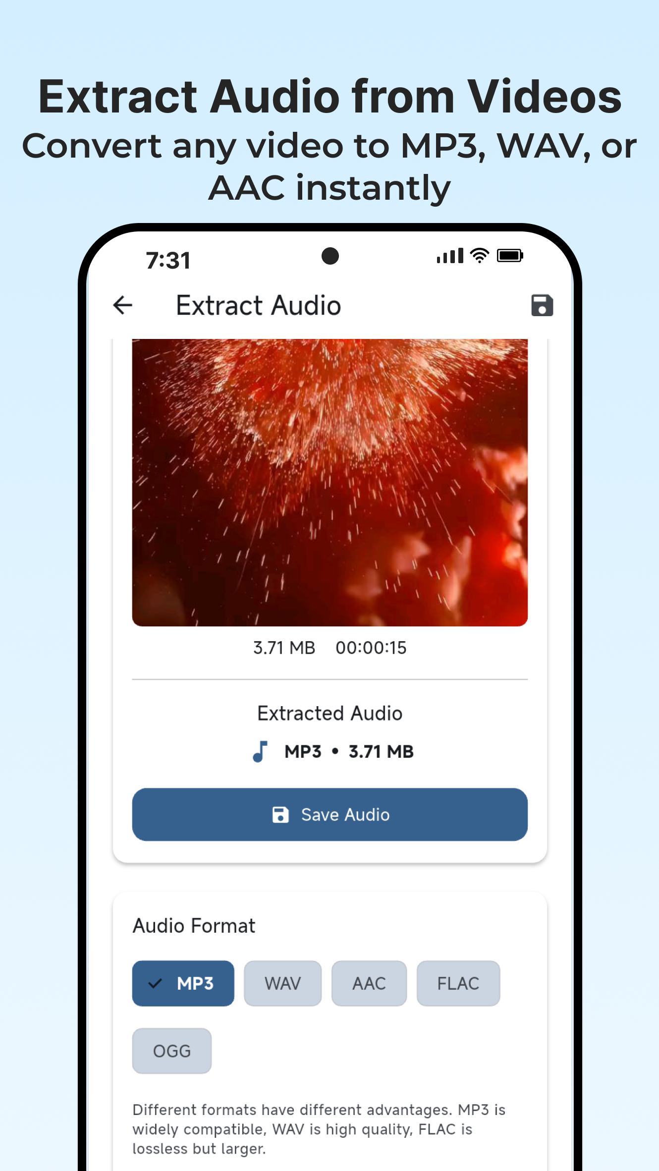 Audio Extractor Tool - Extract audio from video files